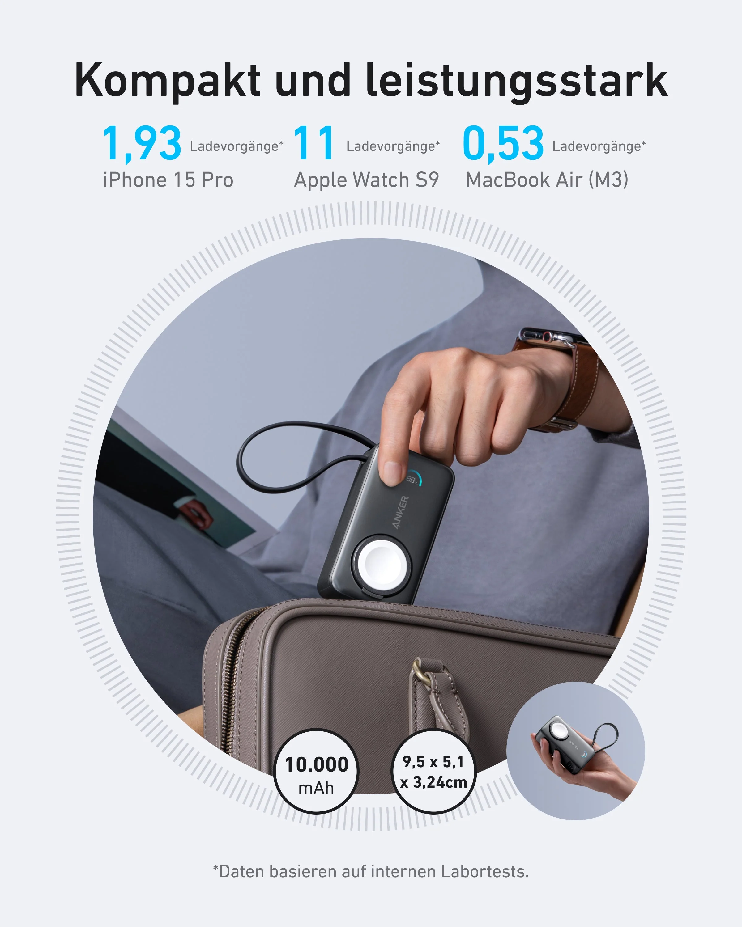 Anker MagGo Powerbank (10000mAh, 35W, für Apple Watch) - Image 6