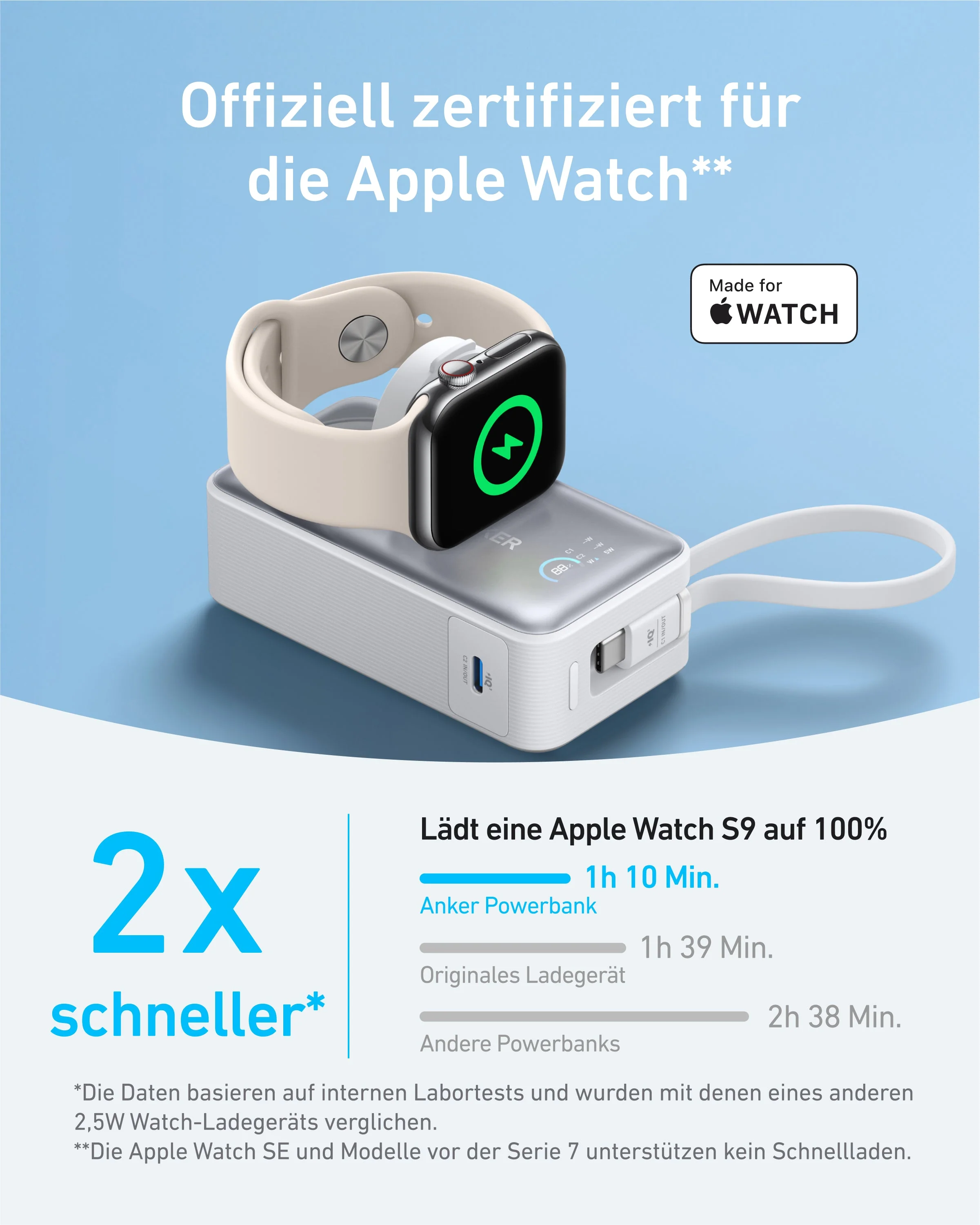 Anker MagGo Powerbank (10000mAh, 35W, für Apple Watch) - Image 8
