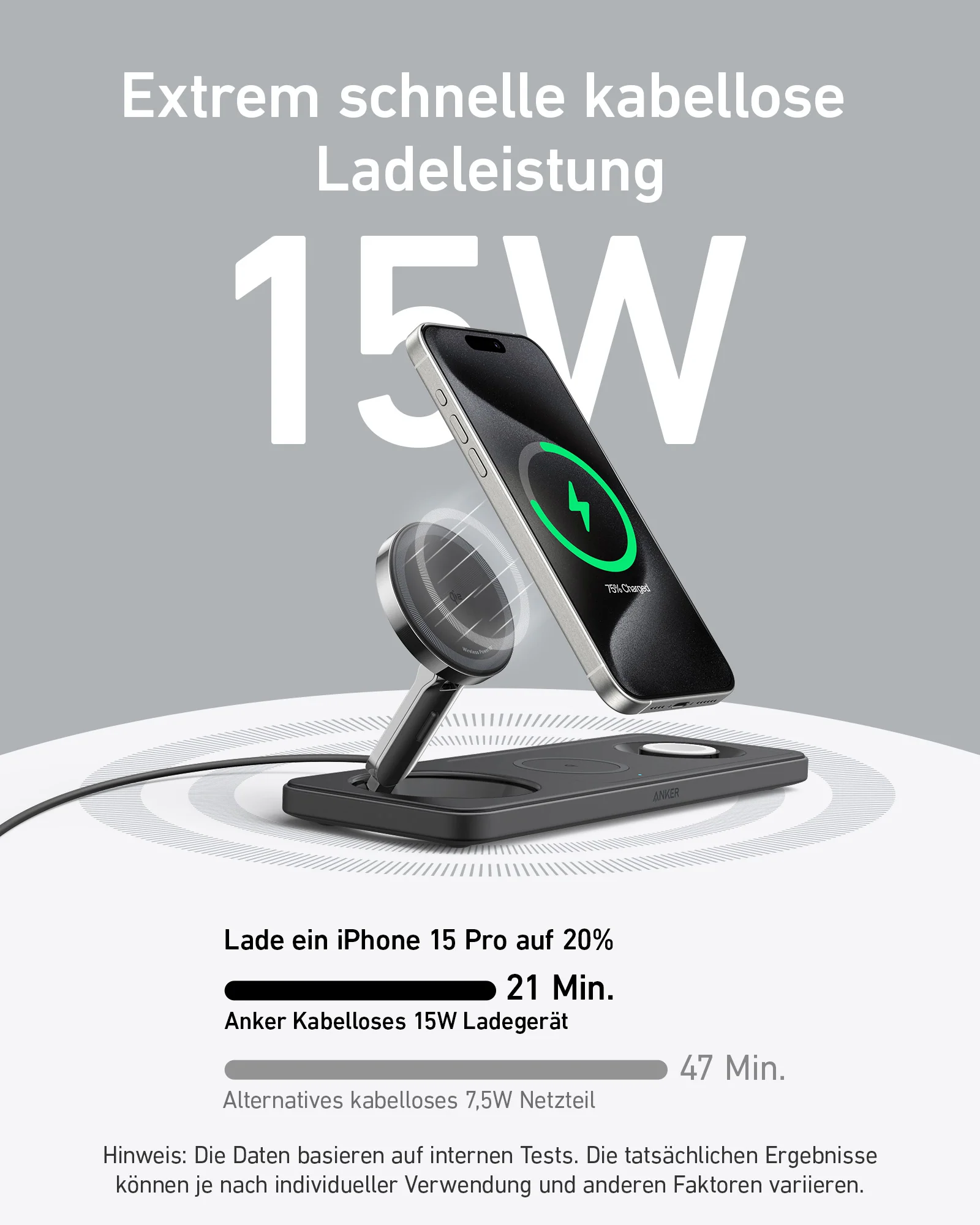 Anker MagGo Kabellose Ladestation (3-in-1 Pad) - Image 11