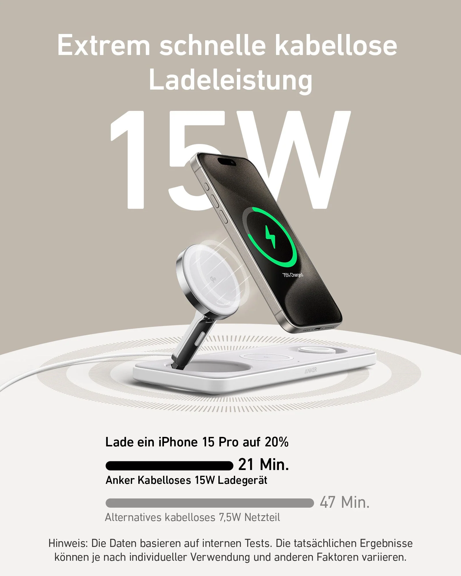 Anker MagGo Kabellose Ladestation (3-in-1 Pad) - Image 4