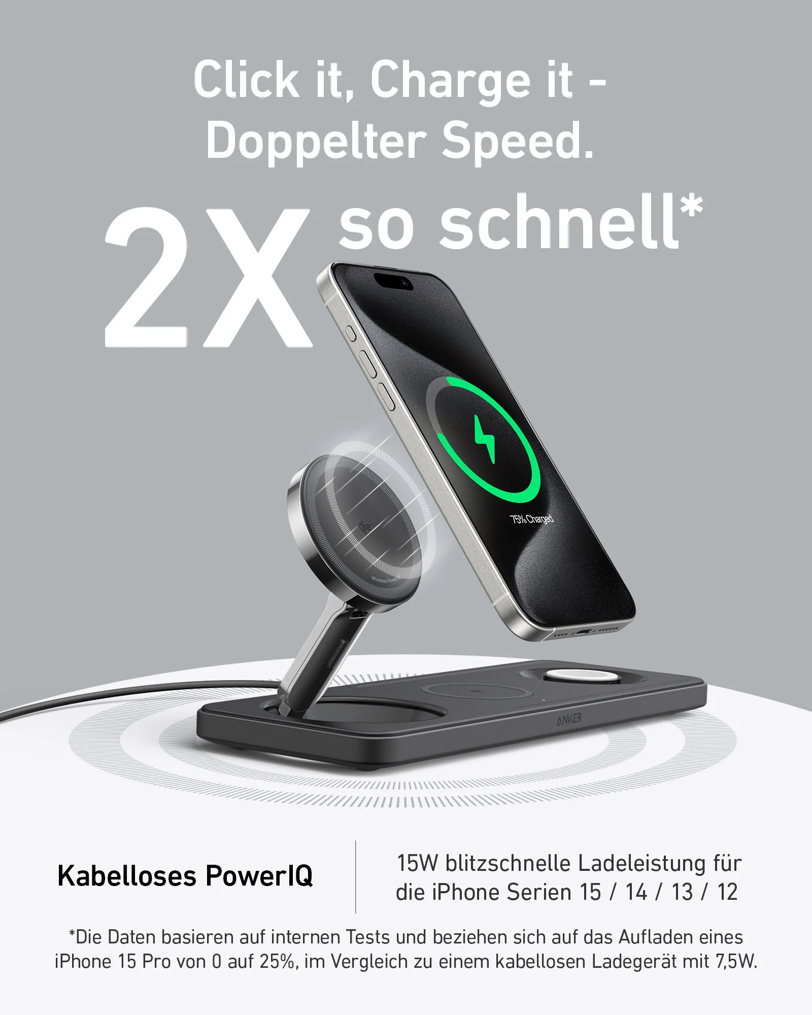 Anker MagGo Kabellose Ladestation (3-in-1 Pad) - Image 9