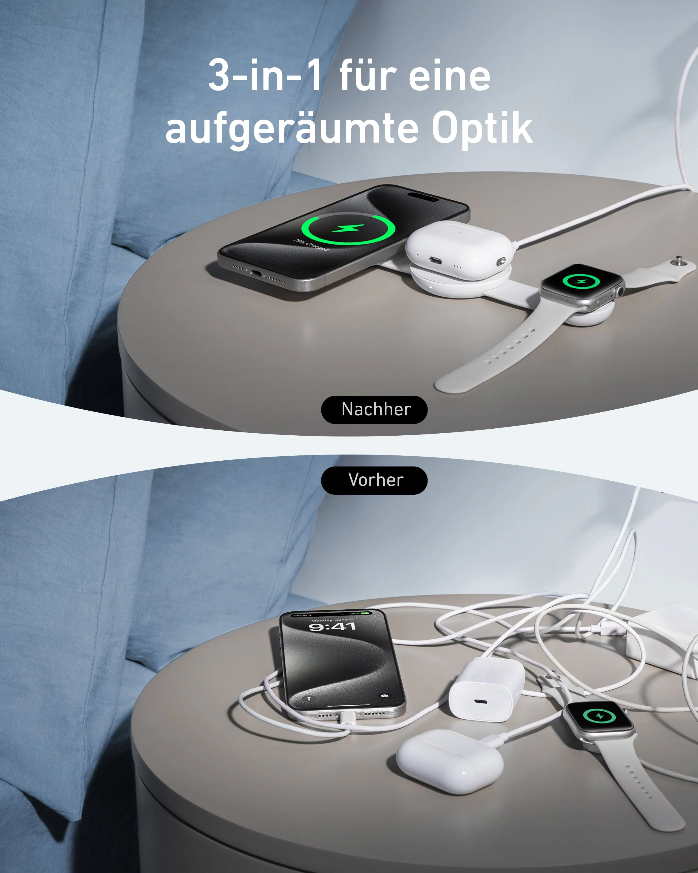 Anker MagGo Kabellose Ladestation (3-in-1, Faltbares Ladepad) - Image 7