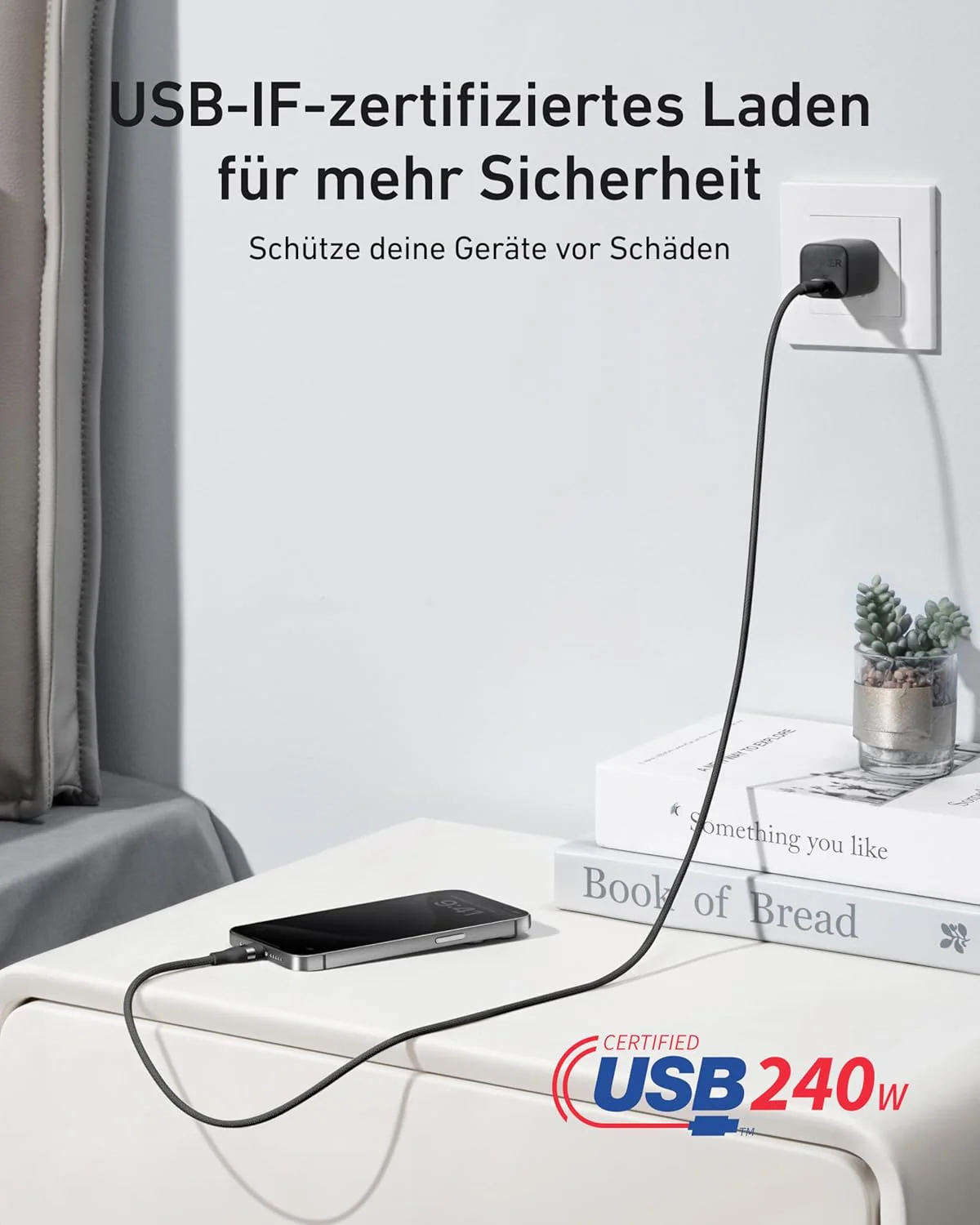 Anker USB-C auf USB-C Kabel (90cm/180cm, 240W, Upcycled-Geflochten) - Image 11