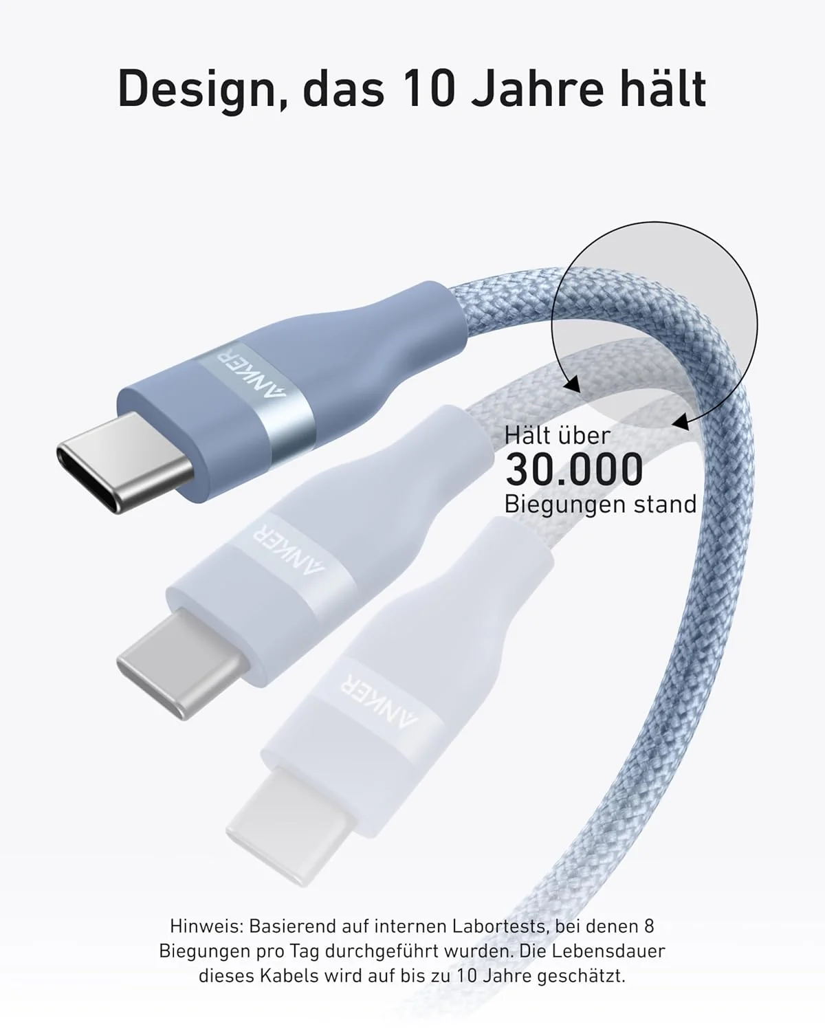 Anker USB-C auf USB-C Kabel (90cm/180cm, 240W, Upcycled-Geflochten) - Image 28