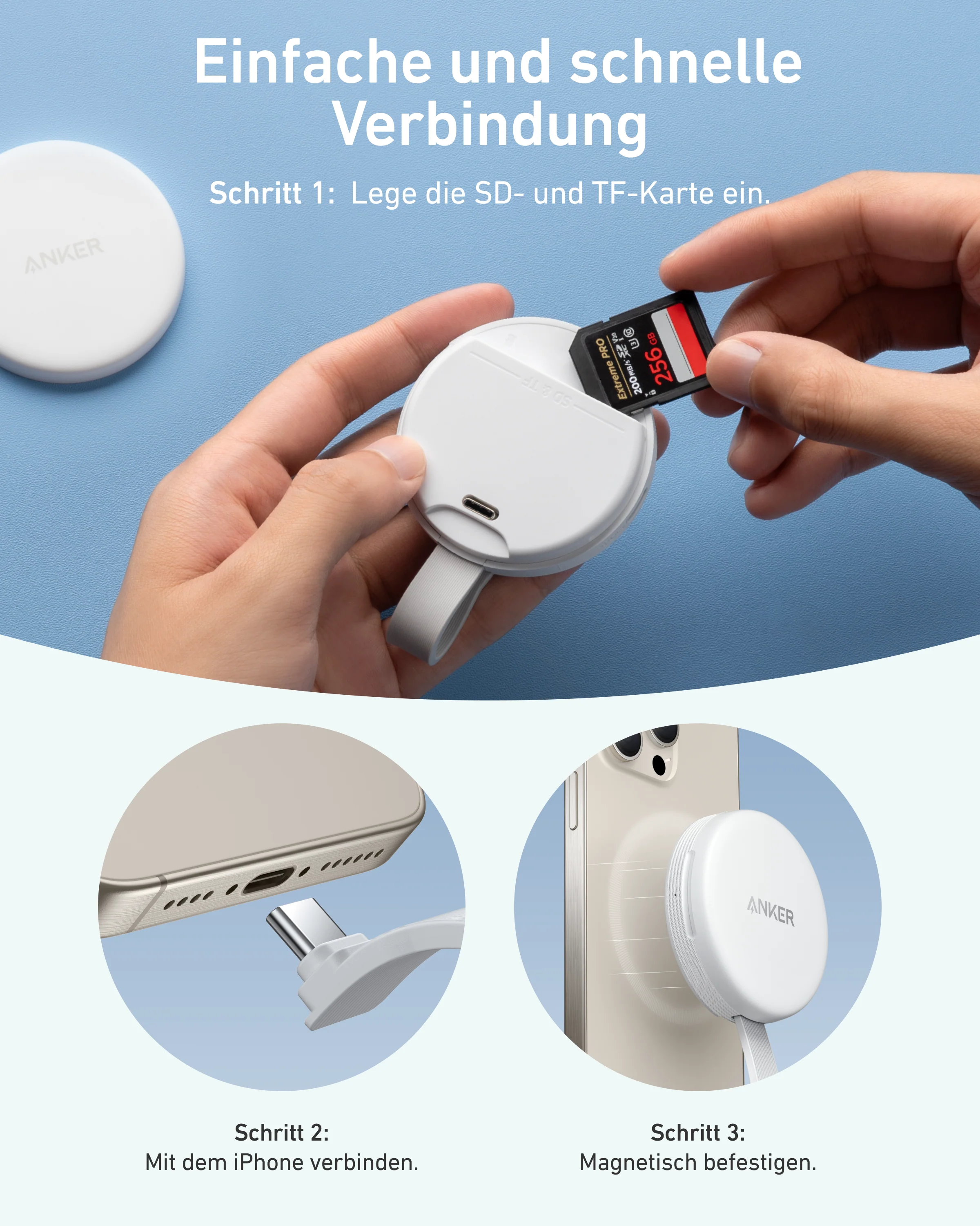 Anker MagGo USB-C Netzteil (3-in-1, 10 Gbit/s, Für iPhone) - Image 11