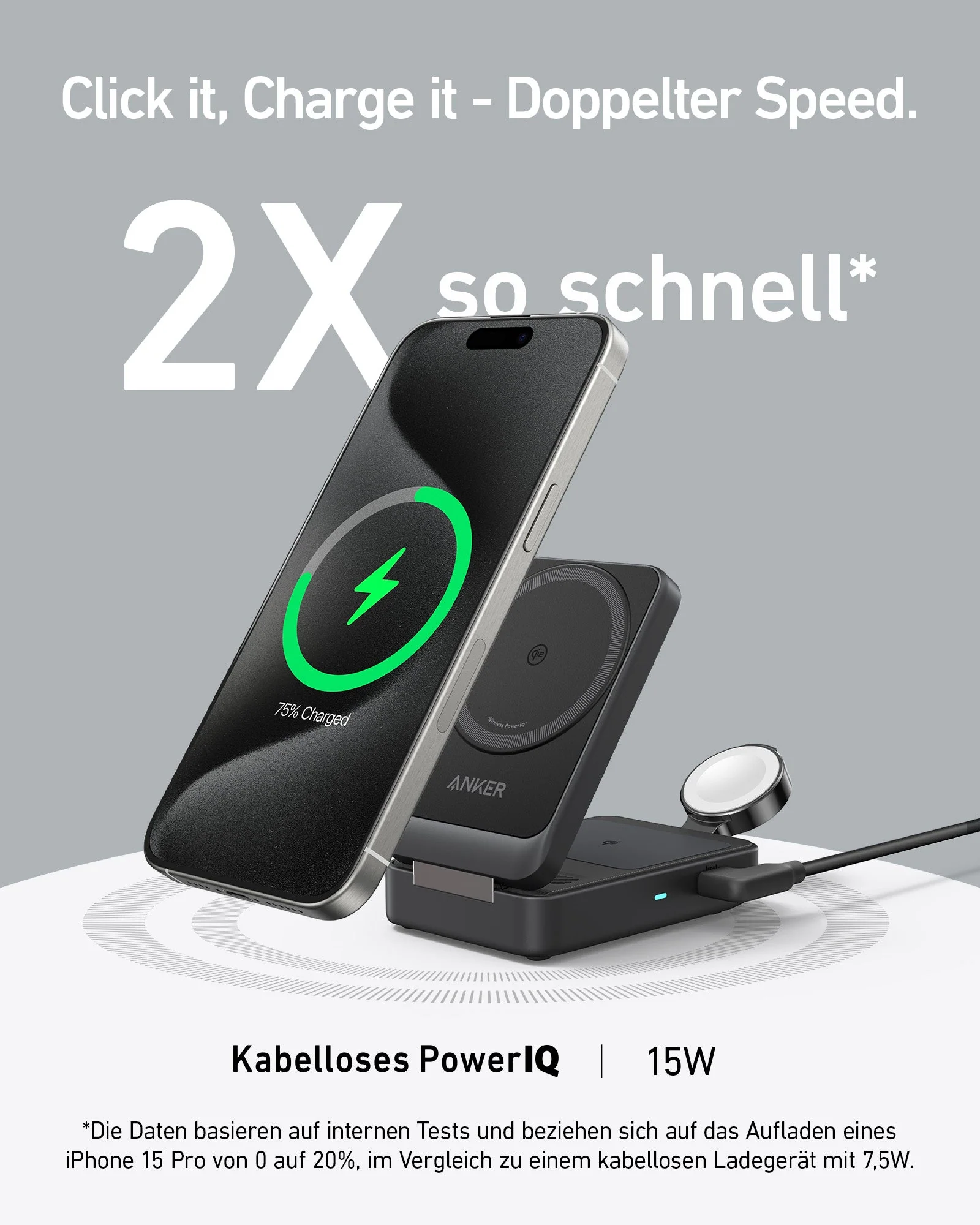 Anker MagGo Kabellose Ladestation (Faltbar 3-in-1) - Image 4