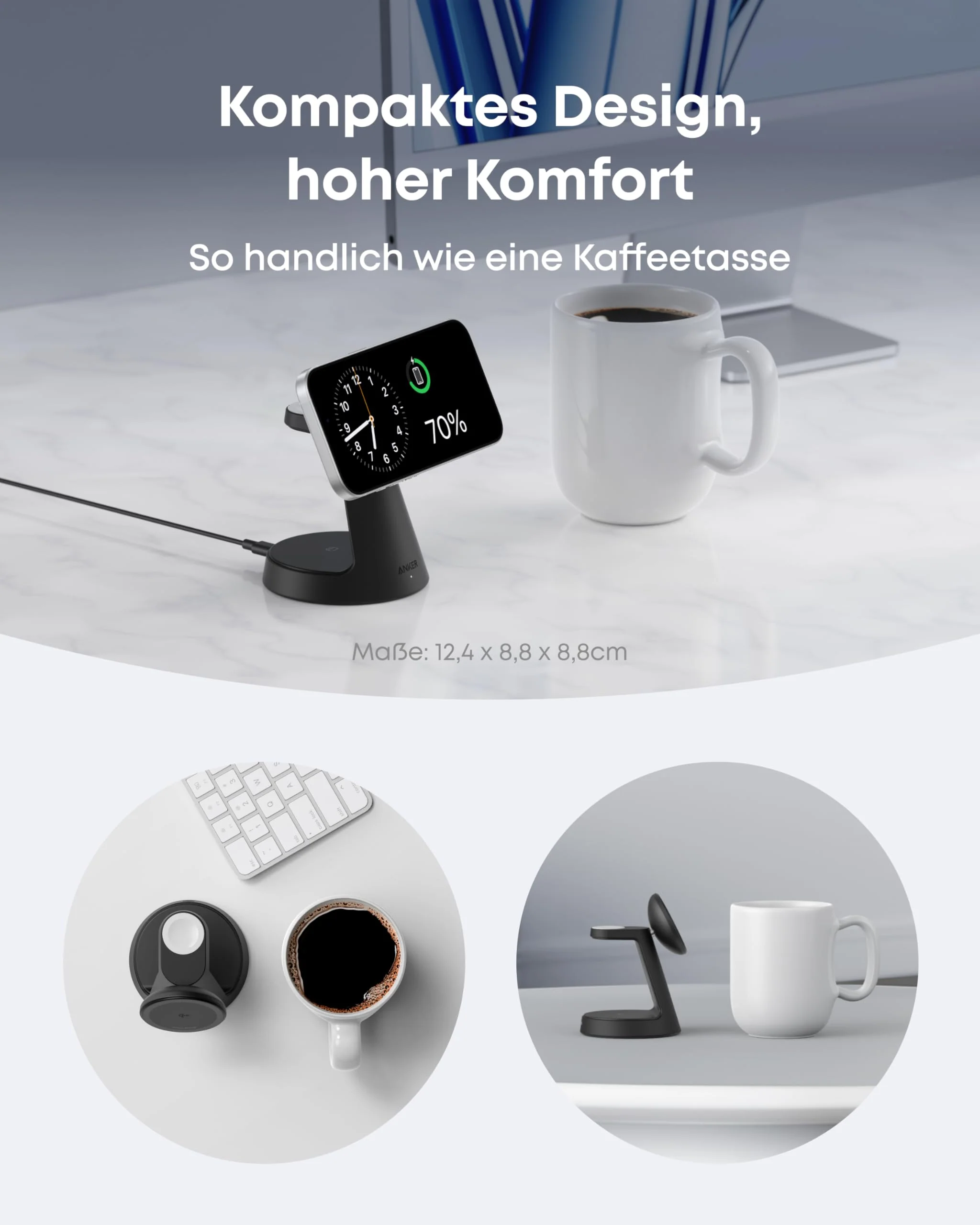 Anker Kabellose Ladestation  (3-in-1, Magnetischer Ständer) - Image 11
