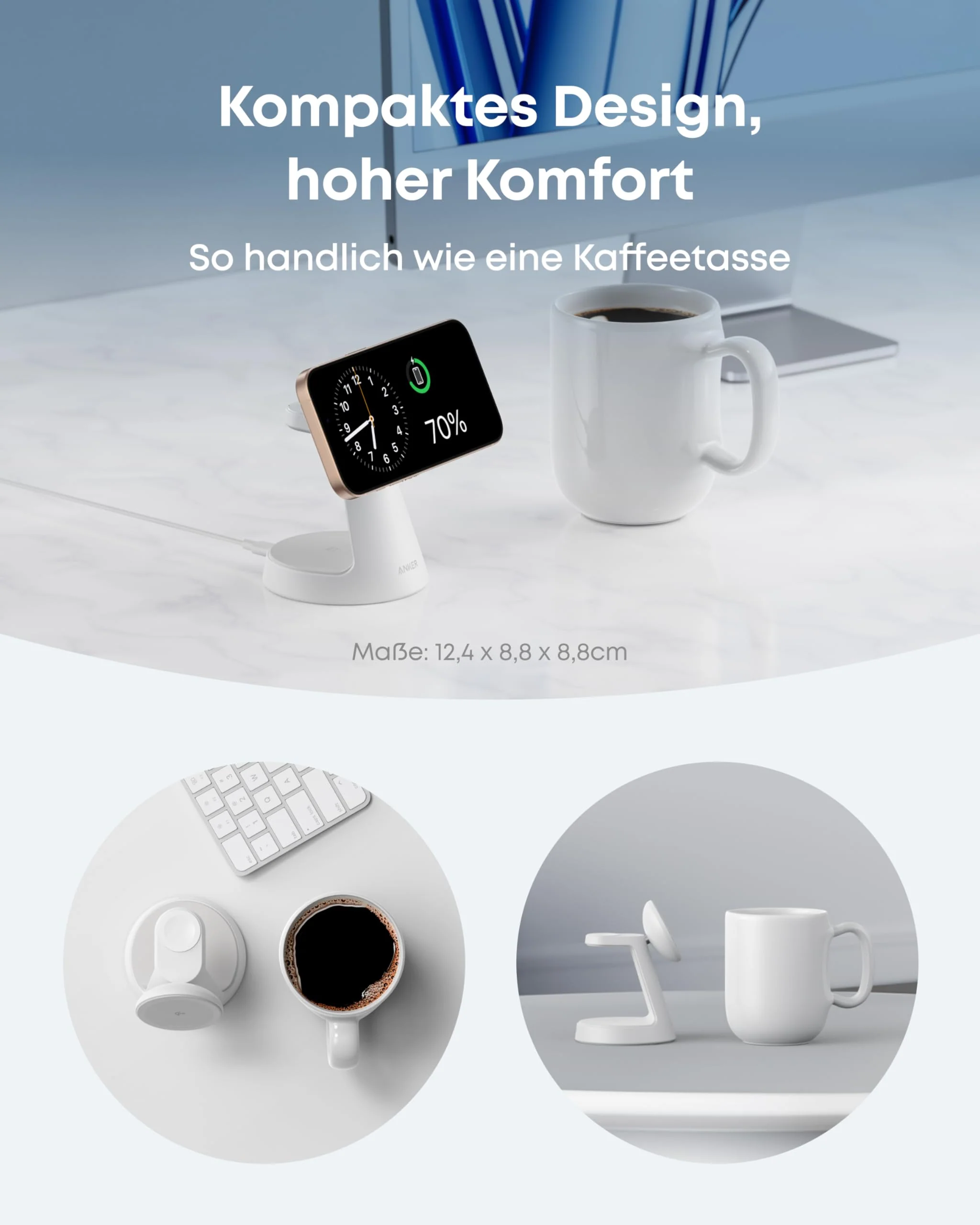 Anker Kabellose Ladestation  (3-in-1, Magnetischer Ständer) - Image 3