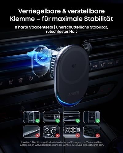 Anker Prime Kabelloses Kfz-Ladegerät (MagGo, AirCool, Pad) - Image 5