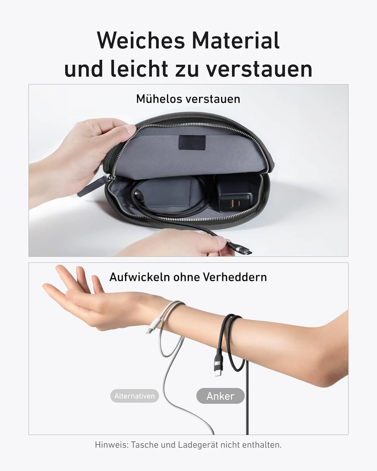 Anker USB-C auf USB-C Kabel (90cm/180cm, 240W, Upcycled-Geflochten) - Image 5