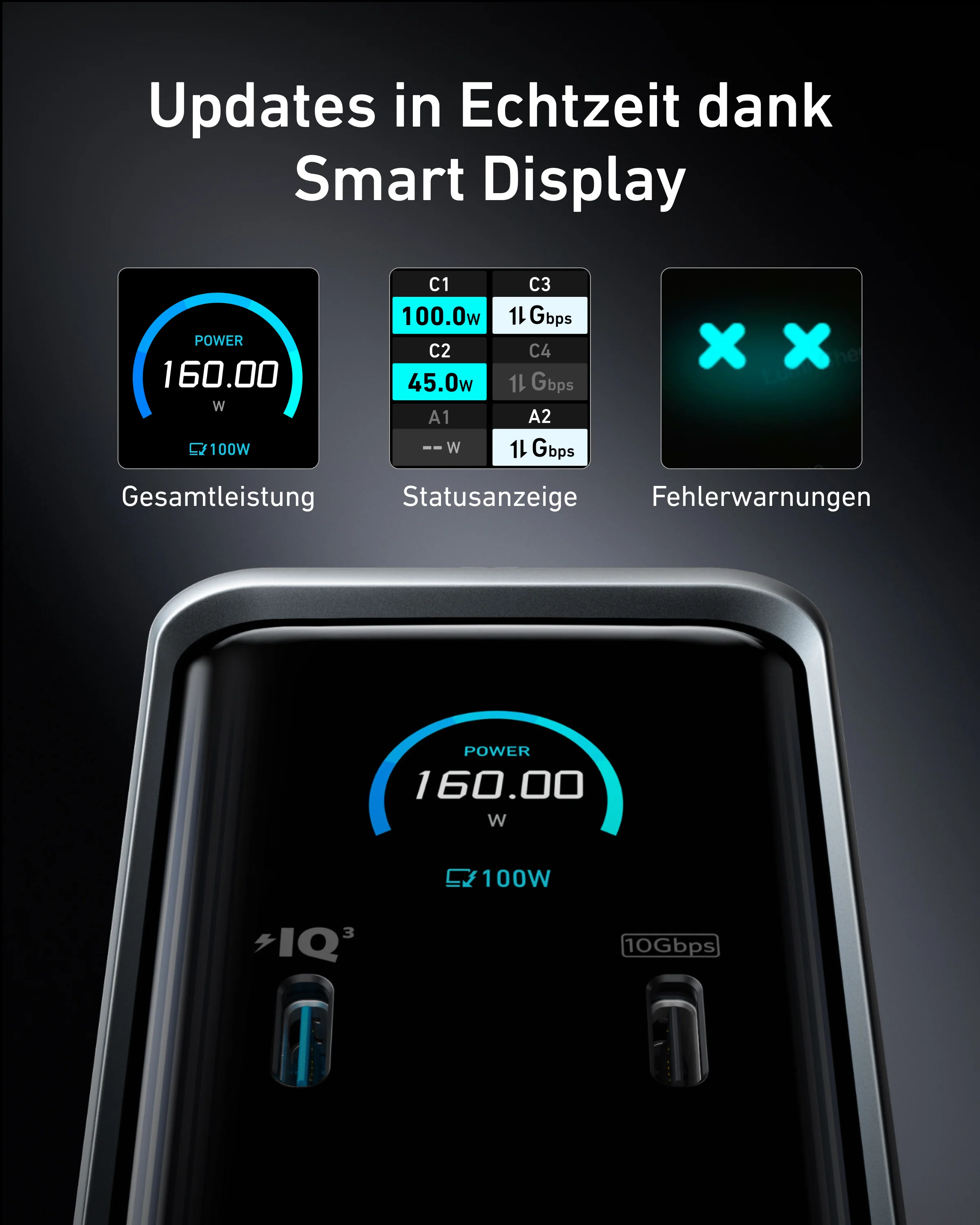 Anker Prime Ladedock (14-in-1, Duales Display, 160W) - Image 6