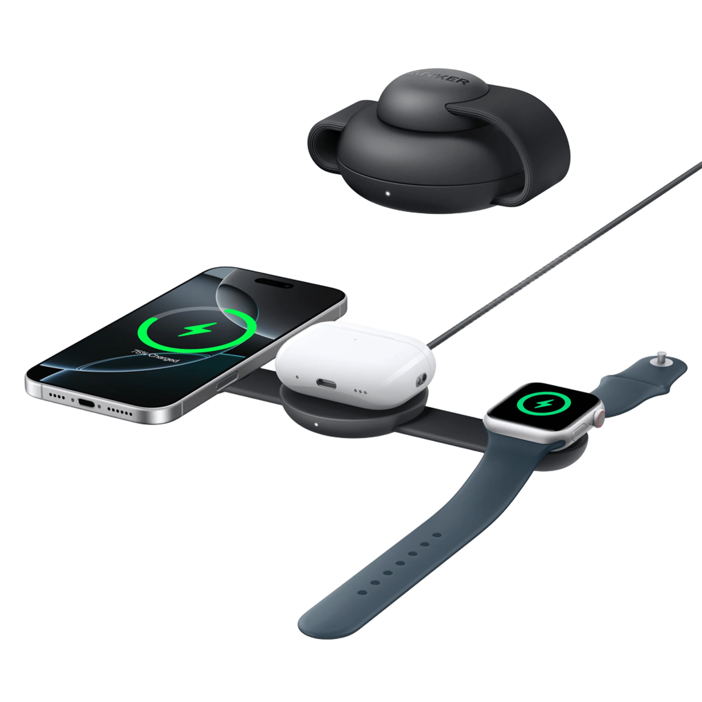 Anker MagGo Kabellose Ladestation (3-in-1, Faltbares Ladepad) - Image 8