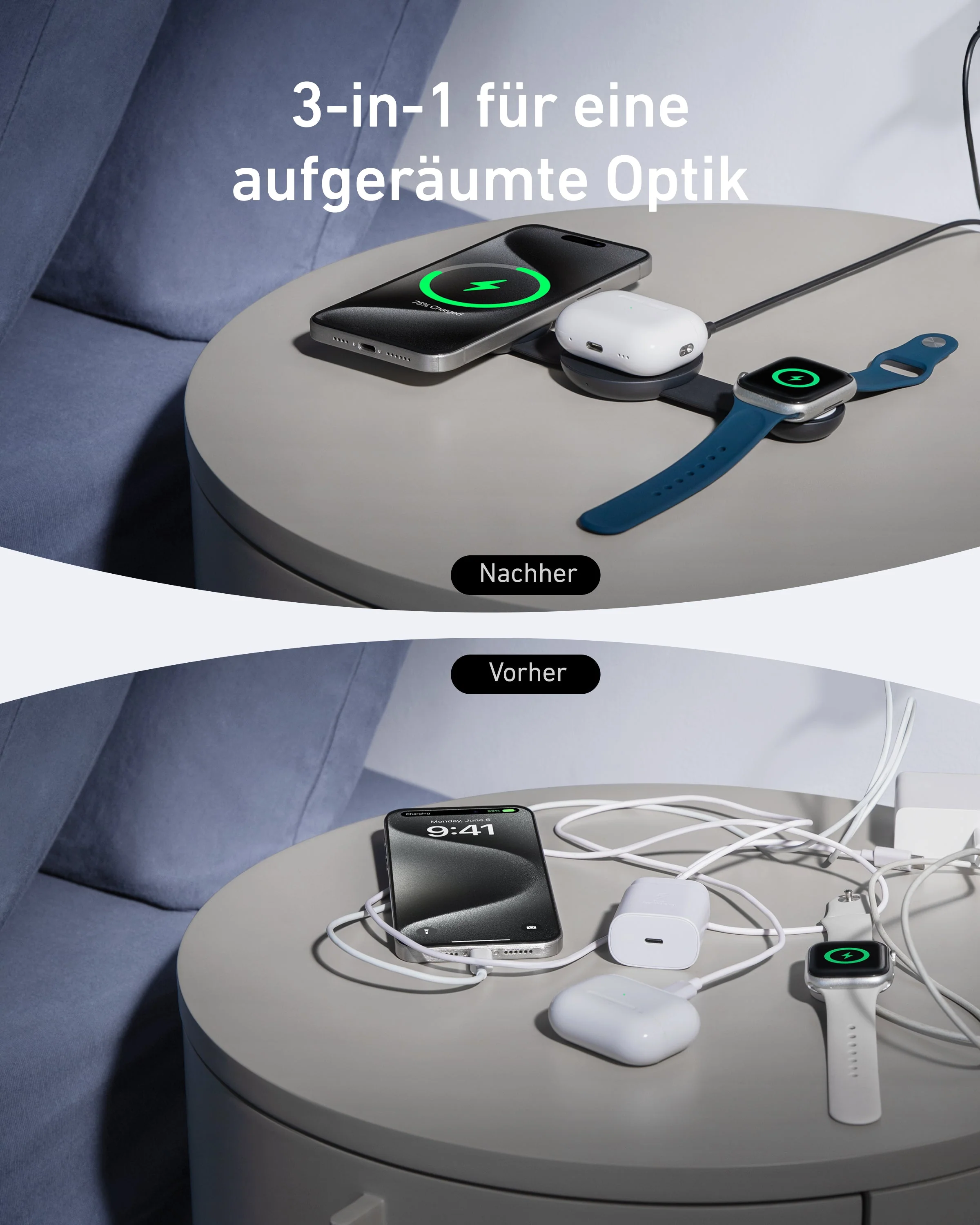 Anker MagGo Kabellose Ladestation (3-in-1, Faltbares Ladepad) - Image 13